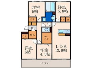 ﾄﾞﾘｰﾑﾃｭｱ／ｸﾚｰﾙｼｬﾄ　ﾄﾞﾘｰﾑの物件間取画像